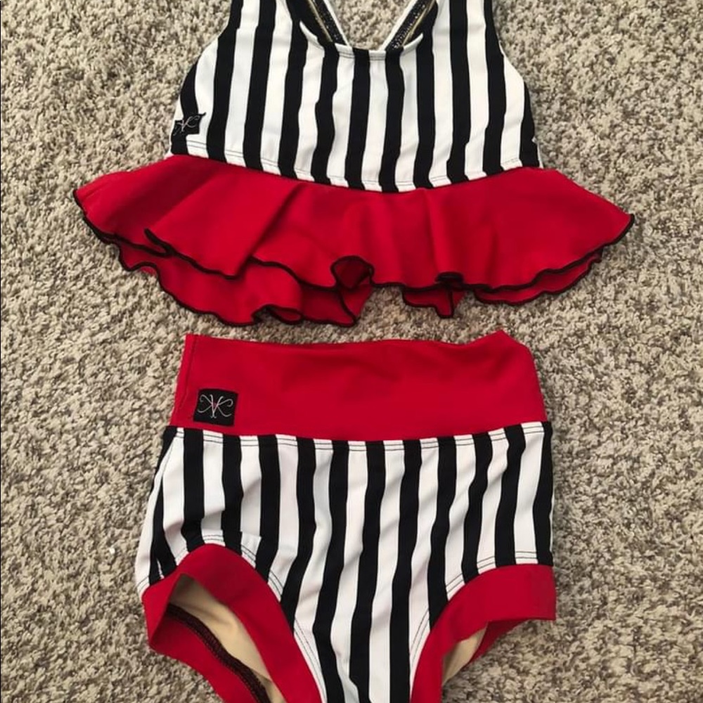 Kandi Kouture Child’s Large red/black 2 piece